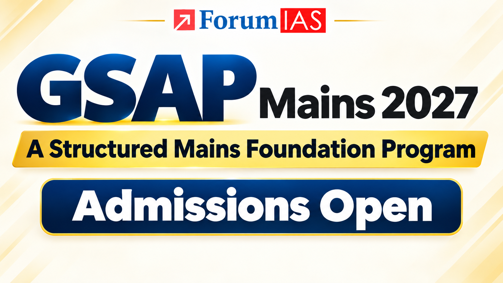 GS Advance Program for Mains 2027